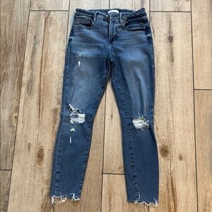 Good American Distressed Blue Jeans